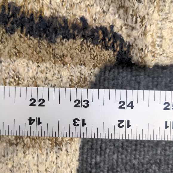 Knox Rose Women's Open Front Cardigan Knit Sweater Multi Large Striped Pockets - Picture 12 of 12